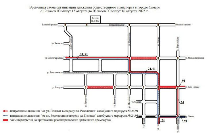 временная схема движения автобусов