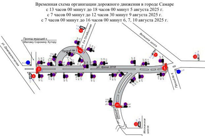 схема ограничения движения