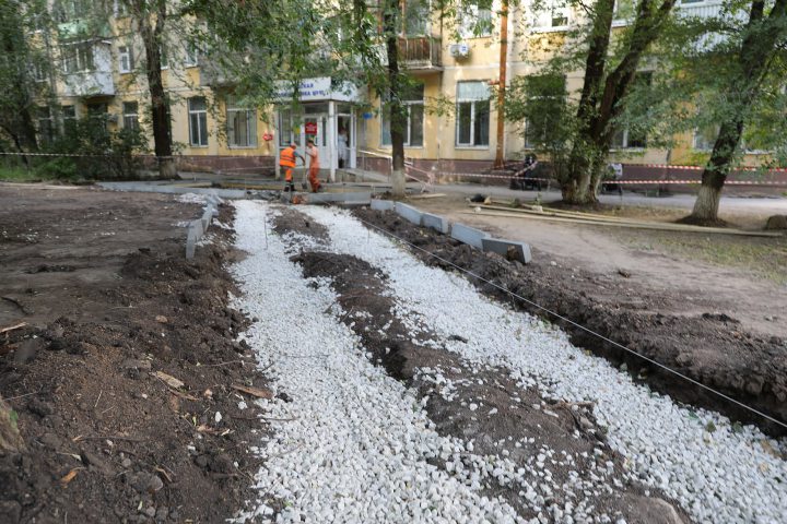строительство тротуара