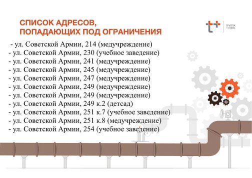 список по отключению горячей воды в Самаре