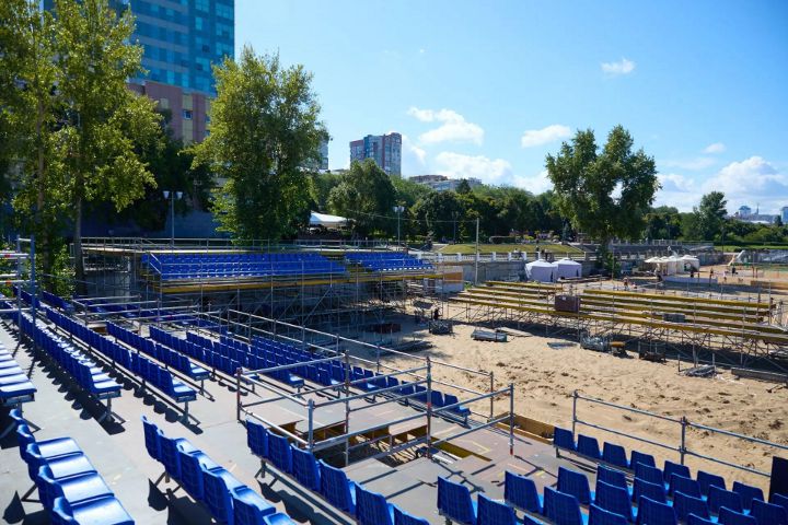 временный стадион для пляжного волейбола в самаре